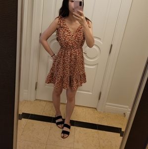 Floral shoulder knots summer dress